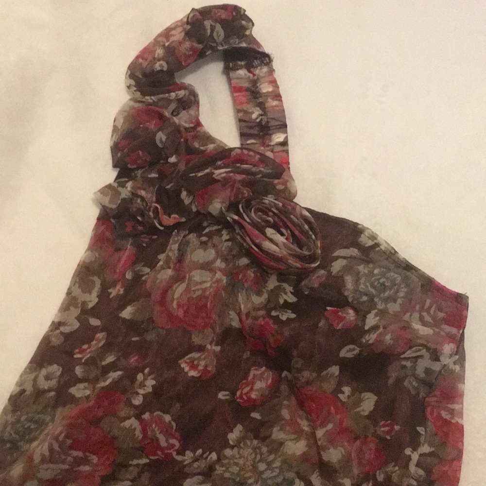 Beautiful Floral Side Shoulder Shirt